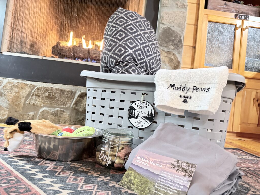 Complimentary paws on the Porch pet amenites